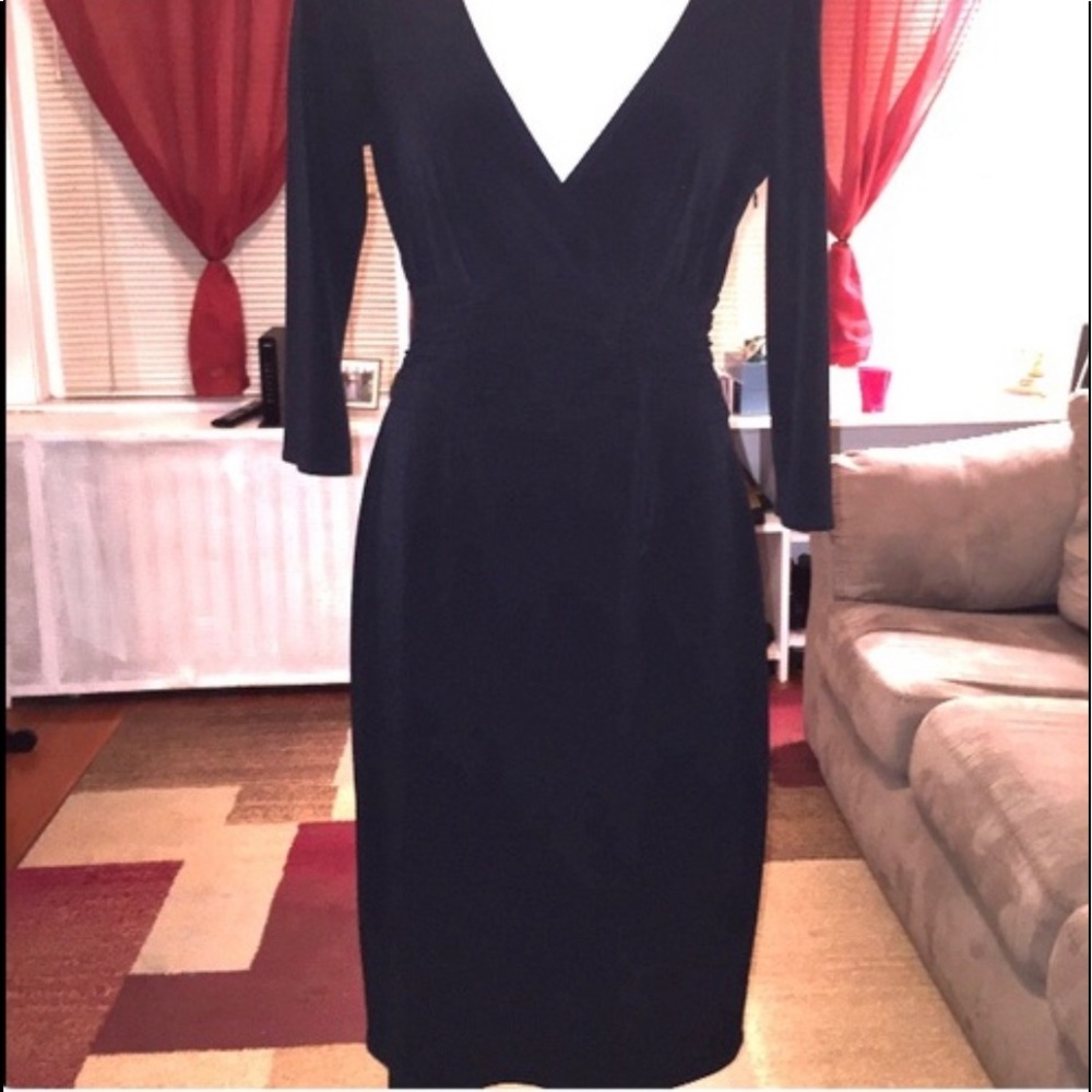 LAUNDRY by Shelli Segal Black Stretch Dress Sz 2